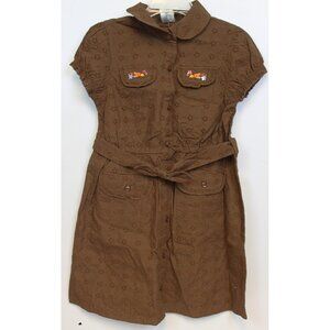 NEW 2007 Gymboree Island Getaway Eyelet Lace Shirt Dress sz 7 Belt Pocket Tropic